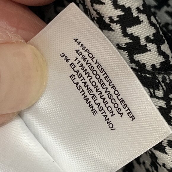 Anne Klein Blazer Womens M Black Houndstooth One Button Jacket Classic Capsule - Picture 6 of 8